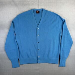 Vintage 90s Arnold Palmer Cardigan Mens Large Blue Orlon Acrylic Button